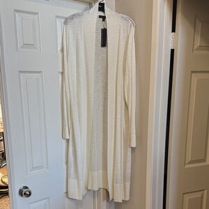 Banana Republic Linen Blend Ivory Women's Cardigan Duster